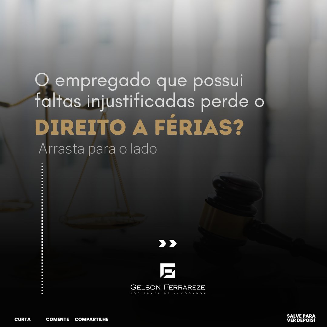 gfsaadv's tweet photo. COMO FICAM AS FÉRIAS TENDO FALTAS INJUSTIFICADAS? 🤔
A gente responde a você! confira esse conteúdo e caso possua alguma dúvida, mande aqui nos comentários que a gente responde. 😉
#gfsa #Direitotrabalhista #Juridico #Ferias #direito #lei #saopaulo #trabalhista #justicadotrabalho https://t.co/3PQok765E6