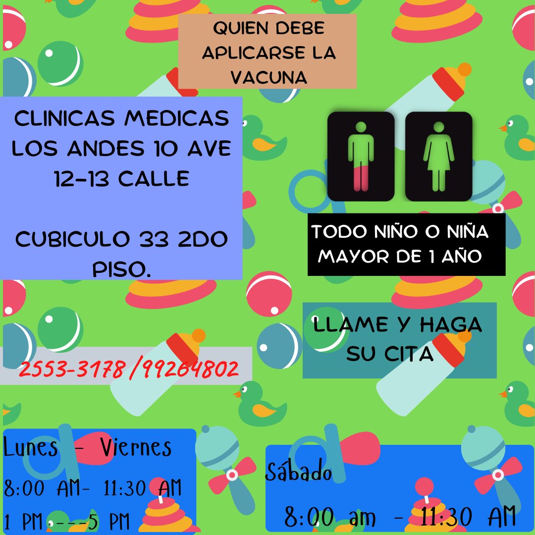omaredgardomar3's tweet photo. QUE ESTE #INICO DE #CLASES SEA EL MAS #SALUDABLE....TRAE A TU #HIJ@ A CONSULTA PARA REVISION ANTES DE INICIO DE #CLASE.HAGA SU #CITA YA!!!! L: 25533178/99264802.

LA VARICELA ES UNA ENFERMEDAD CONTAGIOSA COMUN EN DAYCARE Y ESCUELA...REVISA QUE TU HIJ@YA TENGA SU ESQUEMA COMPLETO. https://t.co/KGNhHhbRCu