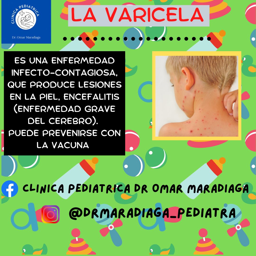 omaredgardomar3's tweet photo. QUE ESTE #INICO DE #CLASES SEA EL MAS #SALUDABLE....TRAE A TU #HIJ@ A CONSULTA PARA REVISION ANTES DE INICIO DE #CLASE.HAGA SU #CITA YA!!!! L: 25533178/99264802.

LA VARICELA ES UNA ENFERMEDAD CONTAGIOSA COMUN EN DAYCARE Y ESCUELA...REVISA QUE TU HIJ@YA TENGA SU ESQUEMA COMPLETO. https://t.co/KGNhHhbRCu