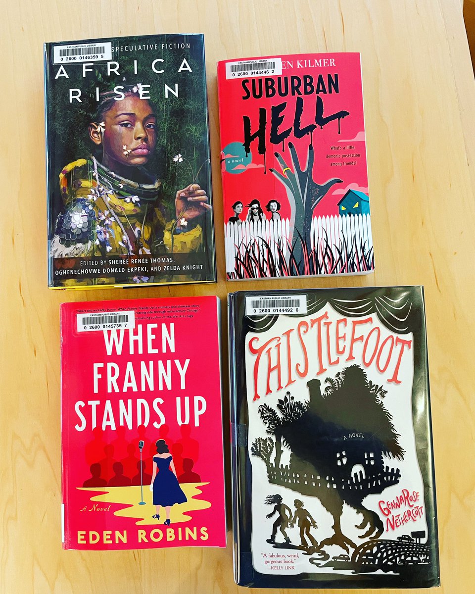 Corey Farrenkopf (@coreyfarrenkopf) on Twitter photo Looking for some new #fiction in your life? Stop by your local #library and snag a copy of Africa Risen edited by <a href="/blackpotmojo/">Sheree Renée Thomas 2024 Ignyte Award Winner</a>, <a href="/Penprince_/">Oghenechovwe Donald Ekpeki</a>, and @AuthorZKnight, Suburban Hell by <a href="/maureenkilmer/">Maureen Kilmer</a>, When Franny Stands Up by @edenrobins, or Thistlefoot by <a href="/grnethercott/">GennaRose Nethercott</a>! Looking for some new #fiction in your life? Stop by your local #library and snag a copy of Africa Risen edited by <a href="/blackpotmojo/">Sheree Renée Thomas 2024 Ignyte Award Winner</a>, <a href="/Penprince_/">Oghenechovwe Donald Ekpeki</a>, and @AuthorZKnight, Suburban Hell by <a href="/maureenkilmer/">Maureen Kilmer</a>, When Franny Stands Up by @edenrobins, or Thistlefoot by <a href="/grnethercott/">GennaRose Nethercott</a>!
