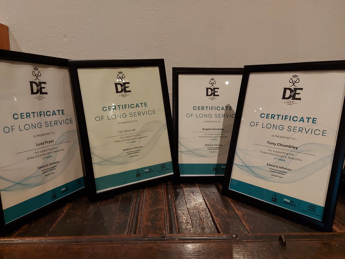 A wonderful evening at Chelmsford Cathedral celebrating <a href="/KEGS_Chelmsford/">KingEdwardVIGrammar</a> DofE Gold participant and <a href="/DofE/">The Duke of Edinburgh’s Award</a> leader achievements and service. Thanks <a href="/YouthEssex/">Essex Youth Service</a> <a href="/DofESouthEast/">DofE South East</a> . 
Current expedition leaders' years at KEGS total 175 years!