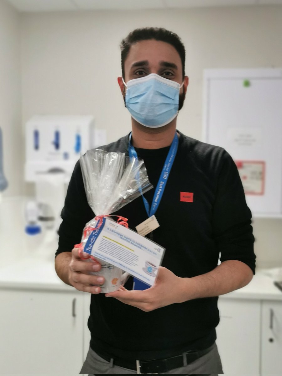SarahReitel's tweet photo. Huge well done to #oncology #physicianassociate Waseem for his Tea-riffic goodies. Definitely very much deserved! @JoSmith59227815 @NGHCartwright1 @NGHnhstrust @emlambert8 https://t.co/afvqNWdaPx