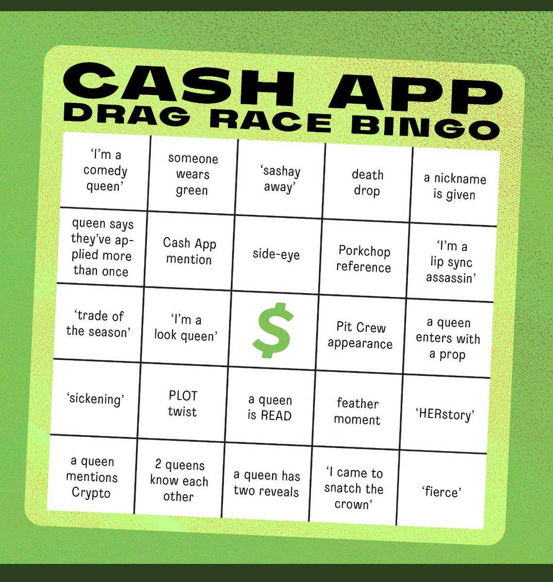 2584Mich's tweet photo. @CashApp @RuPaulsDragRace $ mich2584 #CashAppDragRaceBingo #Sweepstakes https://t.co/Ze96RDrHko