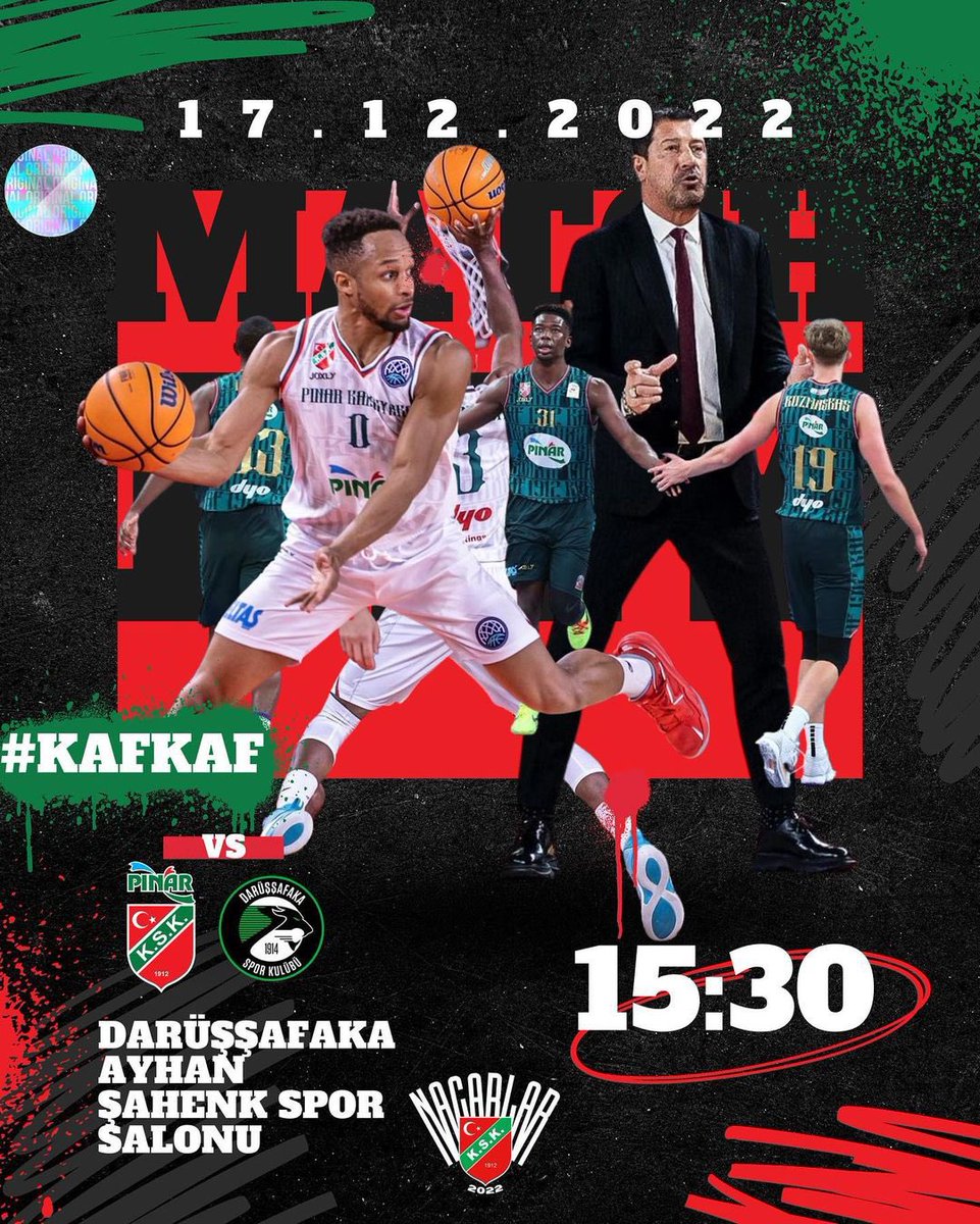 🆚 Darüşşafaka
🏟️ Darüşşafaka Ayhan Şahenk Spor Salonu
🎥 beIN SPORTS 5

#haydikafkaf #ksk #kafkaf 🟢🔴