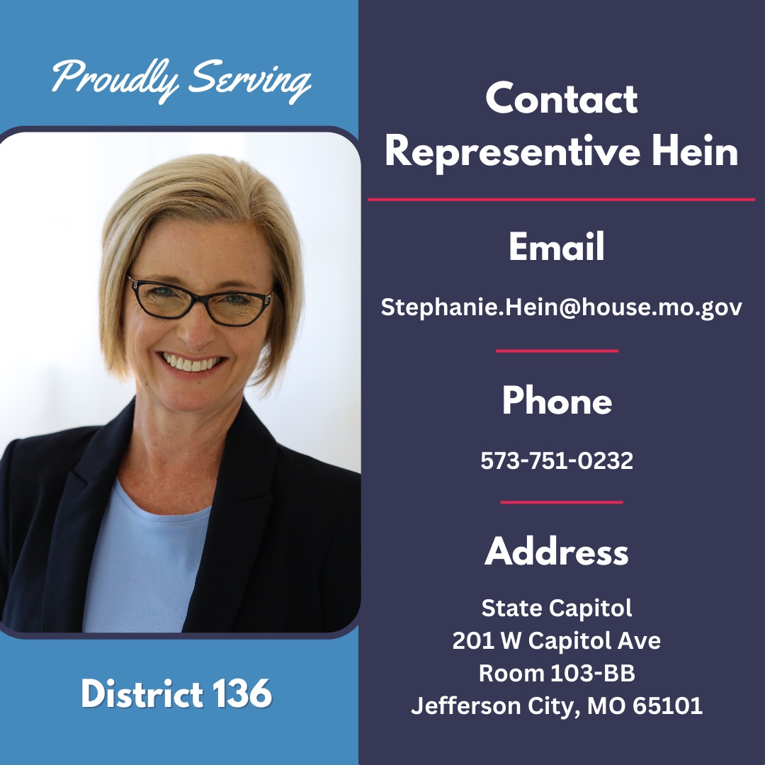 HeinForMissouri's tweet photo. Our Capitol office is open! 

We are here to serve our neighbors in Missouri's 136th district.

Have a question, concern, or thought you want to share? Please contact my office. https://t.co/enGF5fmgZE