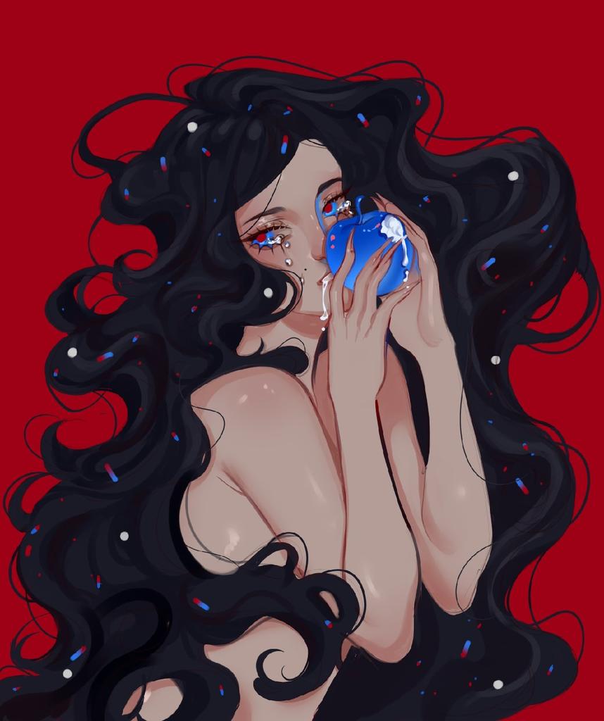 _Milkich_'s tweet photo. I wouldn't eat unripe apples if I were her...
#art
#ArtistOnTwitter 
#artwork 
#Vampire 
#illustrations https://t.co/sKT6DOtX0s