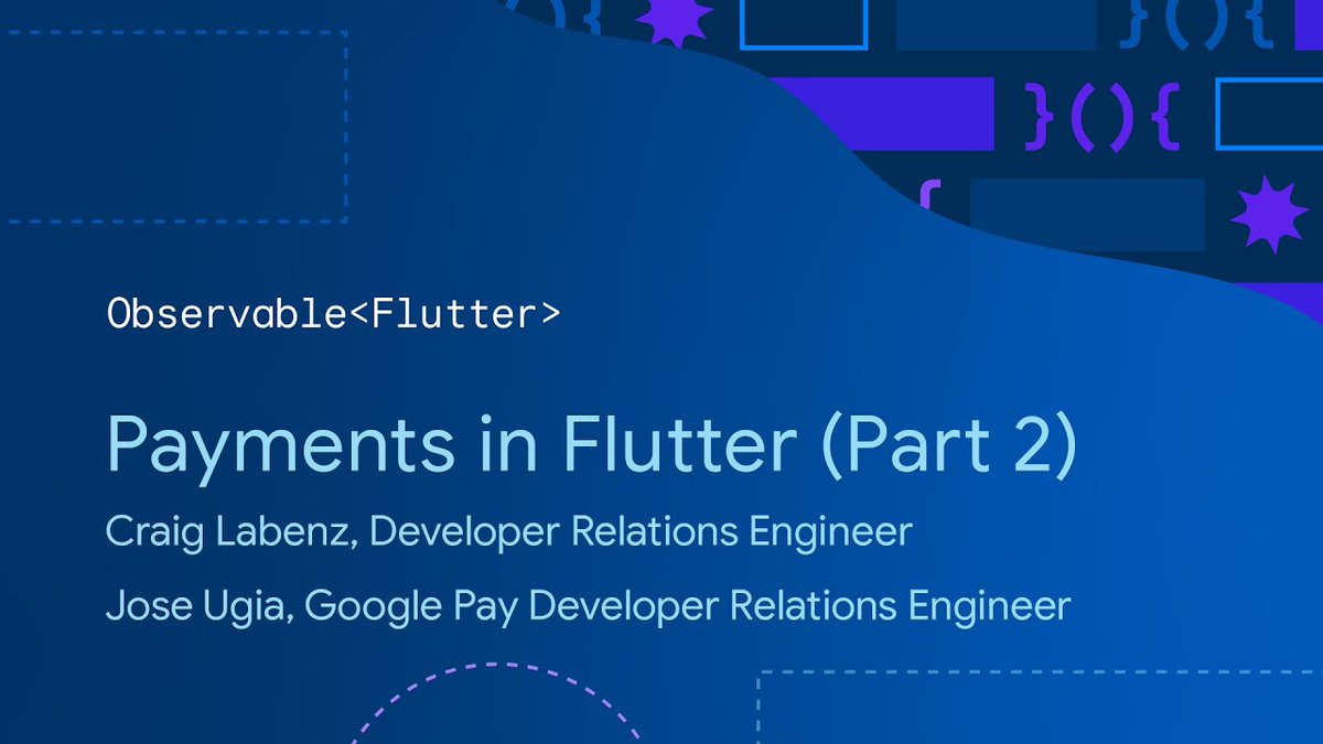 GooglePayDevs's tweet image. 💰 MONDAY at 9AM PST: Payments in Flutter Part 2! @craig_labenz and @Jl_Ugia finish what they started in the last episode, this time with working emulators! Click here to be notified → goo.gle/3Xapk7j #ObservableFlutter