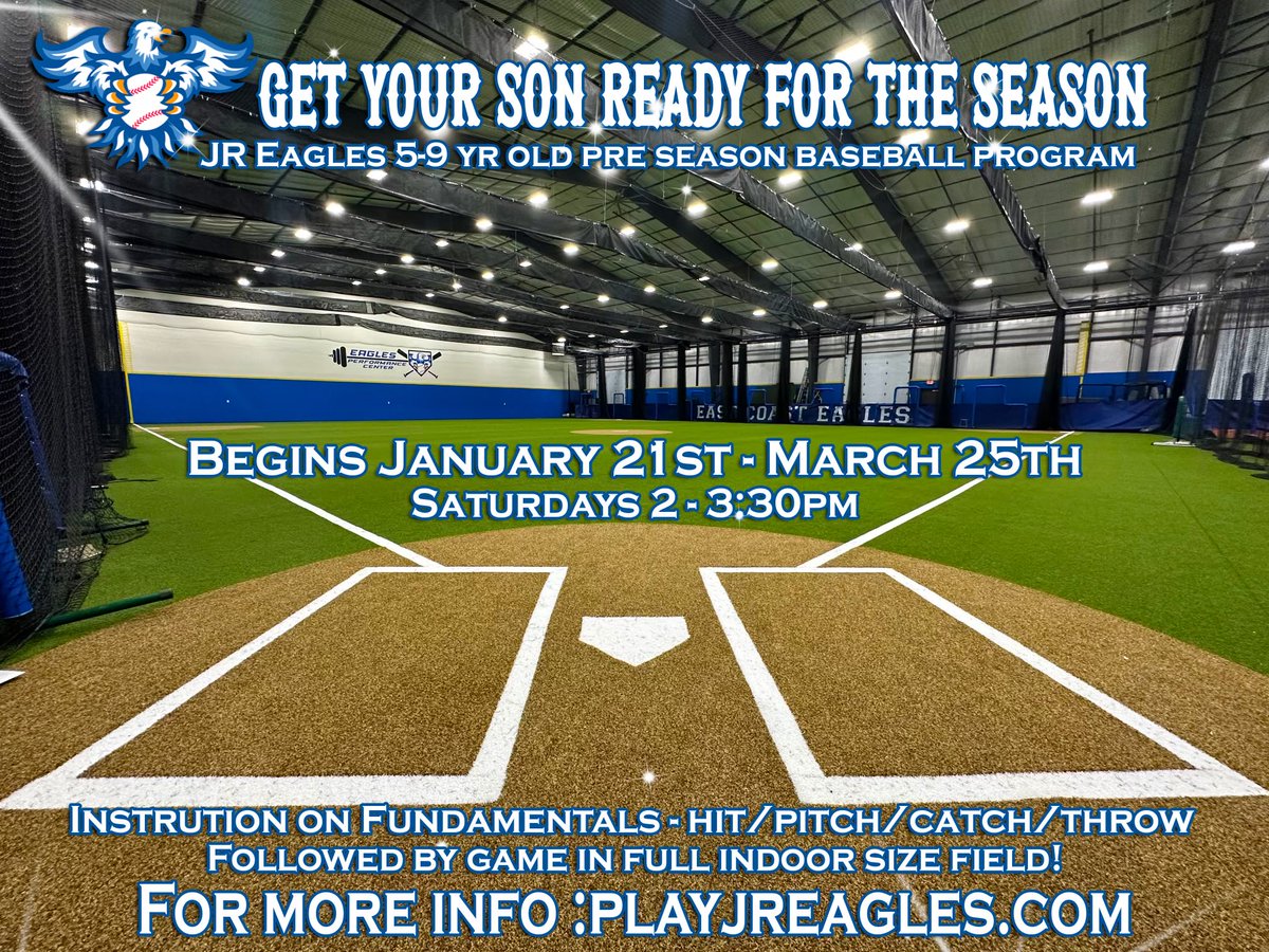 JR Eagles Program for 5-9 yr olds begins soon. Get your son weekly instruction along with weekly game inside the Eagles Performance Center! playjreagles.com