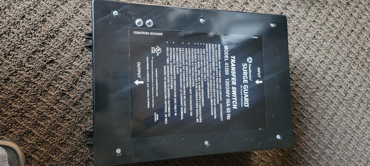 So I ordered an A/C transfer switch. Wires need to come into and go out of the box. Except... there is one small problem. Can you spot the issue?