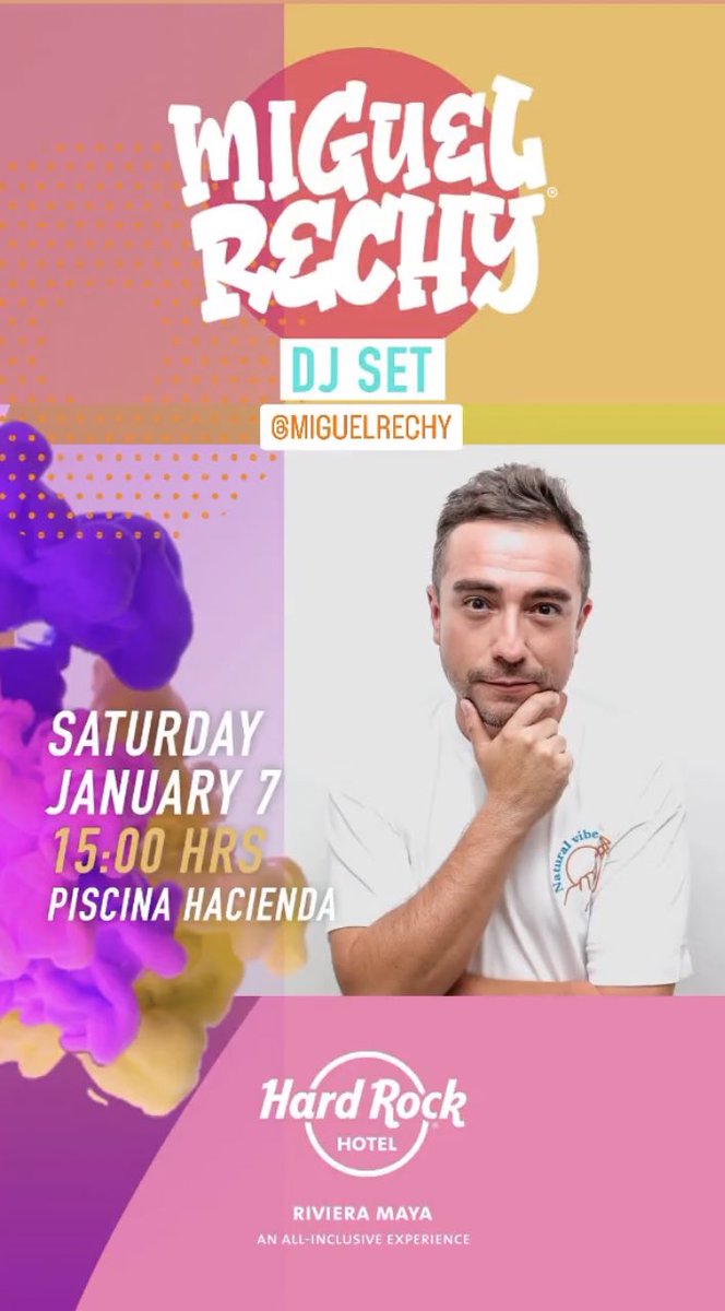 miguelrechy's tweet photo. Let’s Groove Tomorrow @HRHRivieraMaya 🐬✨🎸 #PoolParty #ThisIsHardRock #HardRockHotelRivieraMaya #BLESSED #GRATEFUL #LifeIsAWESOME https://t.co/QY1f0Ua8gS