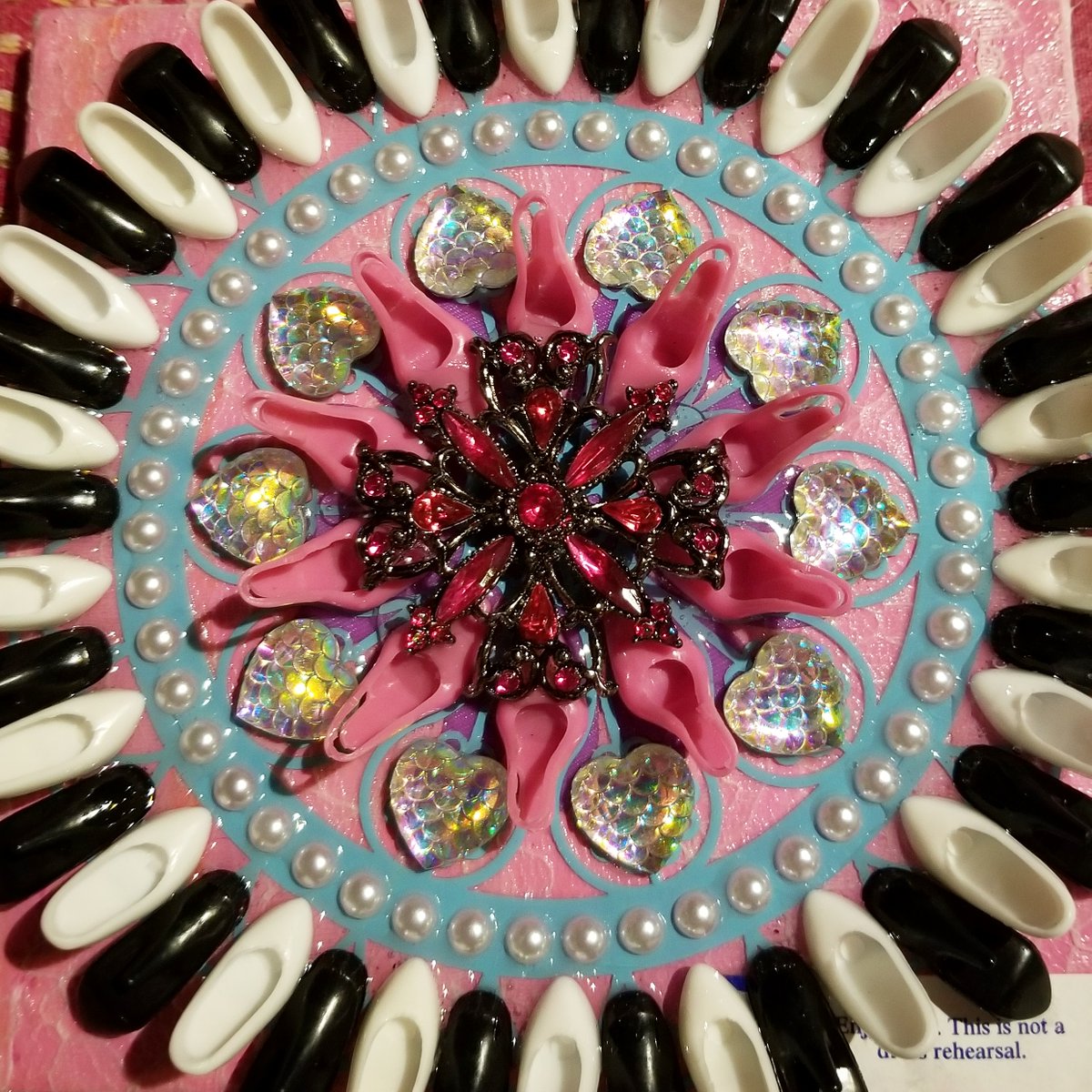 THIS IS NOT A DRESS REHEARSAL

Pride flags reinterpreted through Barbie shoes... from my "Milk &amp; Cookies" art show at <a href="/WickedGrounds/">Wicked Grounds: Kink Community, Everywhere!</a> with <a href="/roxannartist/">.</a>, 2019, sold!