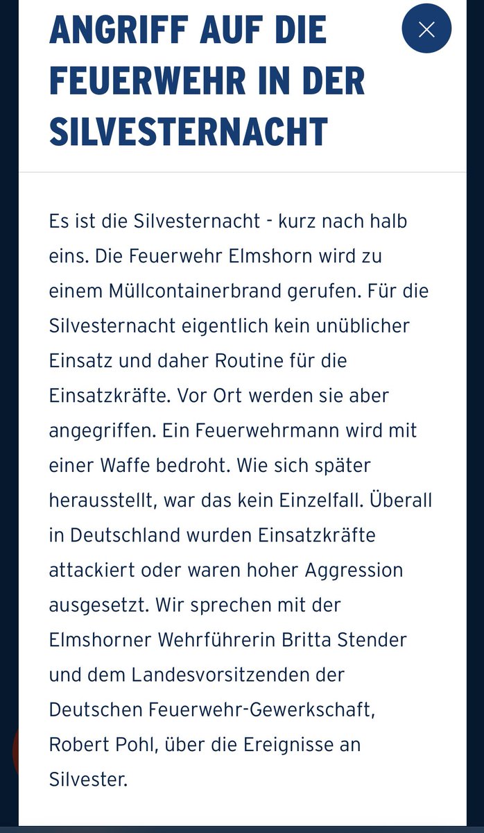 Im Podcast von <a href="/RSHradio/">R.SH</a> geht es um den Vorfall in #Elmshorn in der Silvesternacht. Um den Umgang mit Gewalt gegen Einsatzkräfte und mögliche Lösungen für dieses Problem rsh.de/blaulicht-der-…