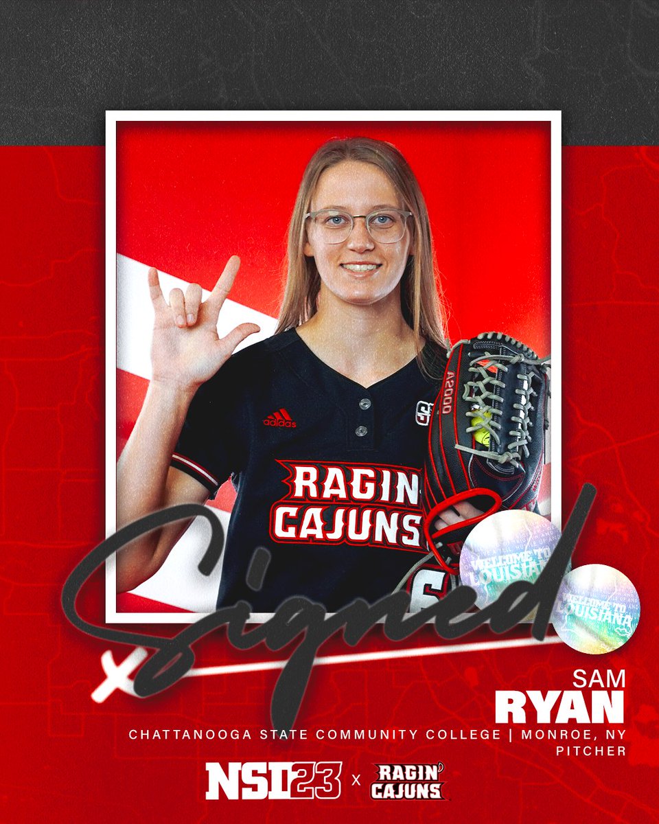 RaginCajunsSB's tweet photo. 🏅 JUCO All-American
🇨🇦 Canadian National Team pitcher
🤟 𝐑𝐚𝐠𝐢𝐧' 𝐂𝐚𝐣𝐮𝐧-𝐭𝐨 𝐛𝐞 in '24

✍️📃 𝐒𝐚𝐦 𝐑𝐲𝐚𝐧 signs with Louisiana!

#GeauxCajuns ⚜️ | #NSD23 https://t.co/UIUlTTyiRw