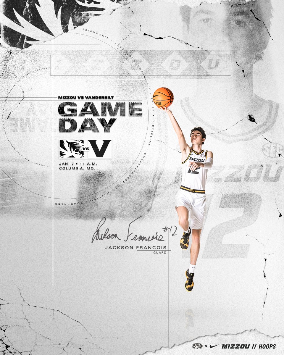 MizzouHoops's tweet image. 𝗚𝗮𝗺𝗲 𝗗𝗮𝘆 𝗮𝘁 𝗠𝗶𝘇𝘇𝗼𝘂 𝗔𝗿𝗲𝗻𝗮! The No. 20 Tigers are back in front of our fans for an 11 a.m. tipoff versus Vanderbilt on CBS!

#MIZ 🐯