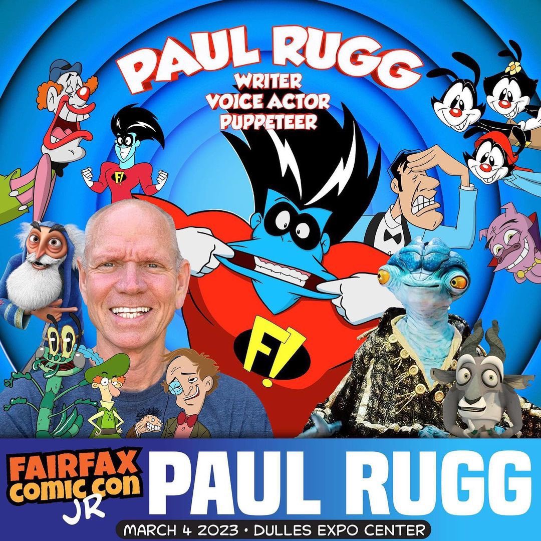 animanicast's tweet photo. Hey #Animaniacs and #Freakazoid fans in the Virginia area! Here's your chance to meet @pkrugg! Head over to @fairfaxcomiccon on March 4th! https://t.co/RF3HhWJSOz