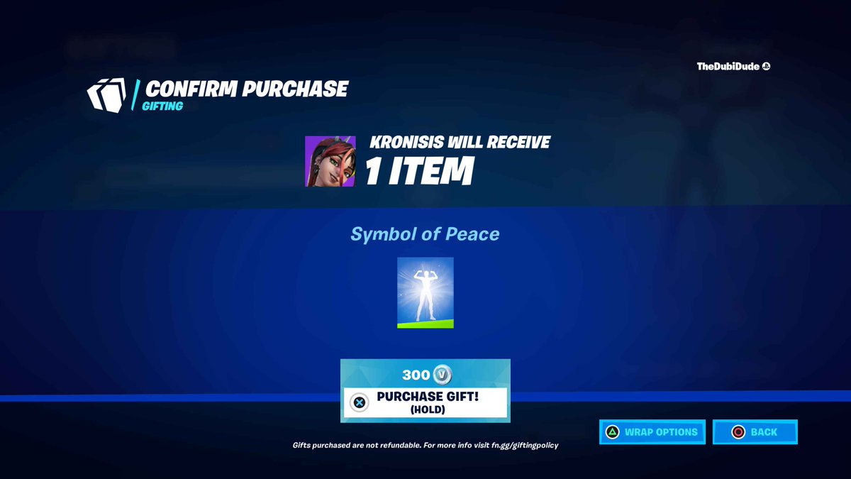 dubi_dude's tweet photo. #CONGRATULATIONS "KRONISIS" on receiving #SymbolOfPeace #Uncommon #Emote from #DubiDude for #DAILY 500 #vBucks #Giveaway!
#Fortnite #FortniteChapter4 #fortnitegiveaway #Pakistan #PakistanGaming #PakGaming #Gaming #Congrats #January2023 #India #Brazil https://t.co/8wcXspkTAy