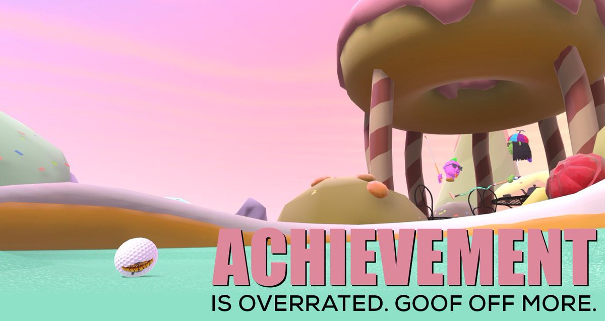 WalkaboutMG's tweet photo. ACHIEVEMENT is overrated. Goof off more. 

#WalkaboutMiniGolf #MondayMotivation #MiniMotivation https://t.co/ceF3W4jn9k