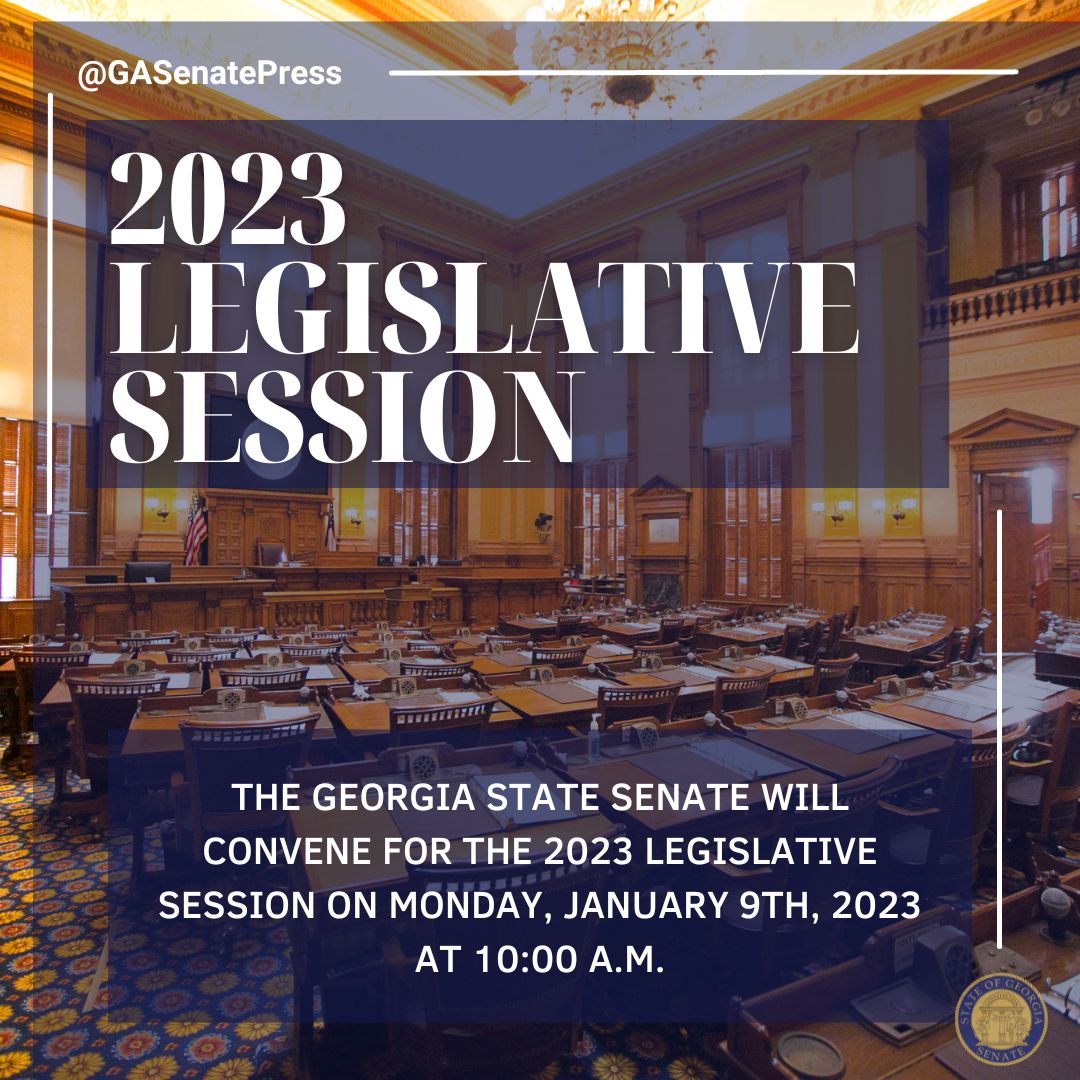 The Georgia State Senate will come to order for Legislative Day 1 of the 2023 Legislative Session on Monday, January 9, 2023 at 10:00 a.m. You can watch the livestream here: vimeo.com/showcase/90763…
#gapol #gasenate