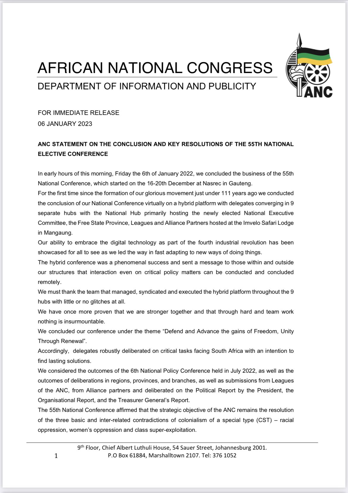 African National Congress #ANC111 on Twitter: 
