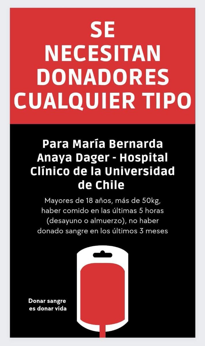 Ayuda!! Necesitamos 100 donantes para María Bernarda que se encuentra grave después de dar a luz, quien pueda donar sangre por favor me escribe!!! 🙏🏻🙏🏻