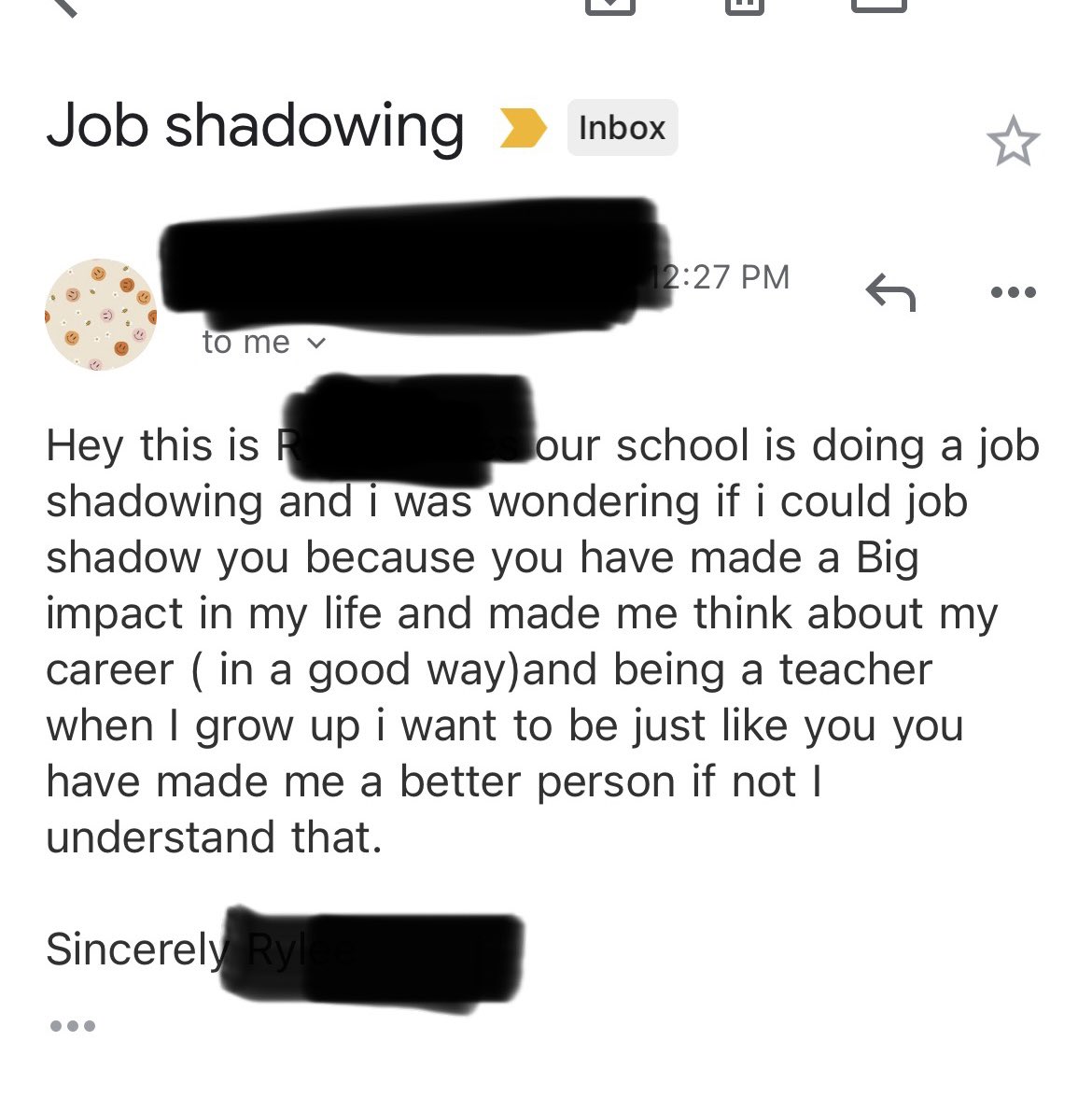 Today I was reminded of my WHY through an email.  ❤️ #onerce
