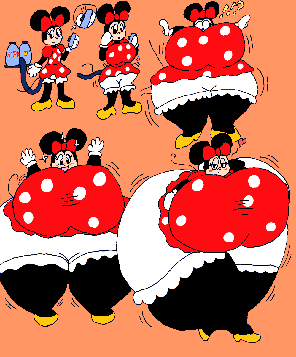 Ginzo25's tweet photo. An arttrade for https://t.co/zZ2DO35Bsf who wanted to see the alredy lovely Minnie Mouse get size up into more Lovelyer Hourglass shape. https://t.co/dI0siia5EB