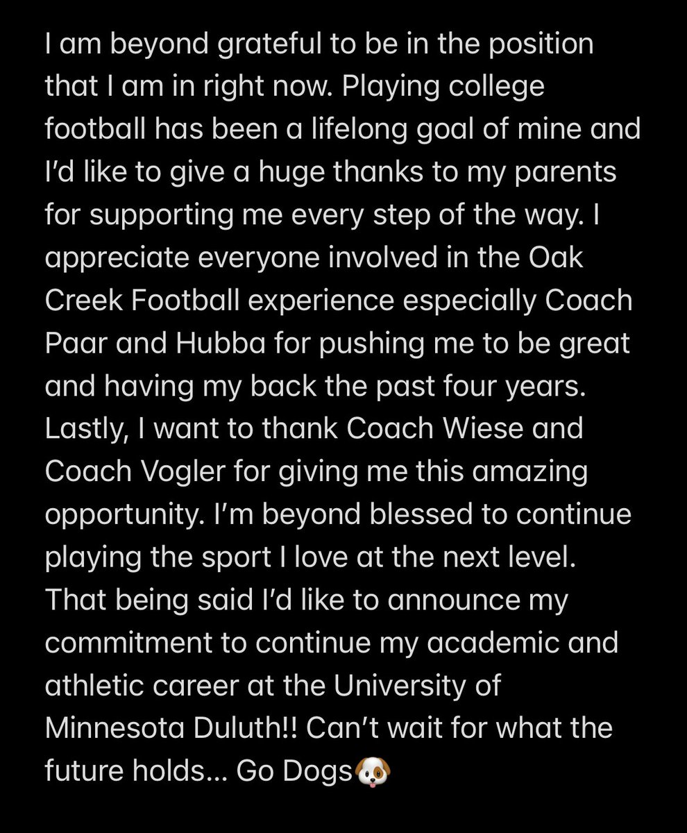 Joey Flaherty (@joeyflaherty17) on Twitter photo Proud to announce that I am 110% Committed to the University of Minnesota Duluth! #EarnIt #GoDogs🐶
<a href="/CoachWiese/">Curt Wiese</a> <a href="/CoachVogler/">Chase Vogler</a> Proud to announce that I am 110% Committed to the University of Minnesota Duluth! #EarnIt #GoDogs🐶
<a href="/CoachWiese/">Curt Wiese</a> <a href="/CoachVogler/">Chase Vogler</a>
