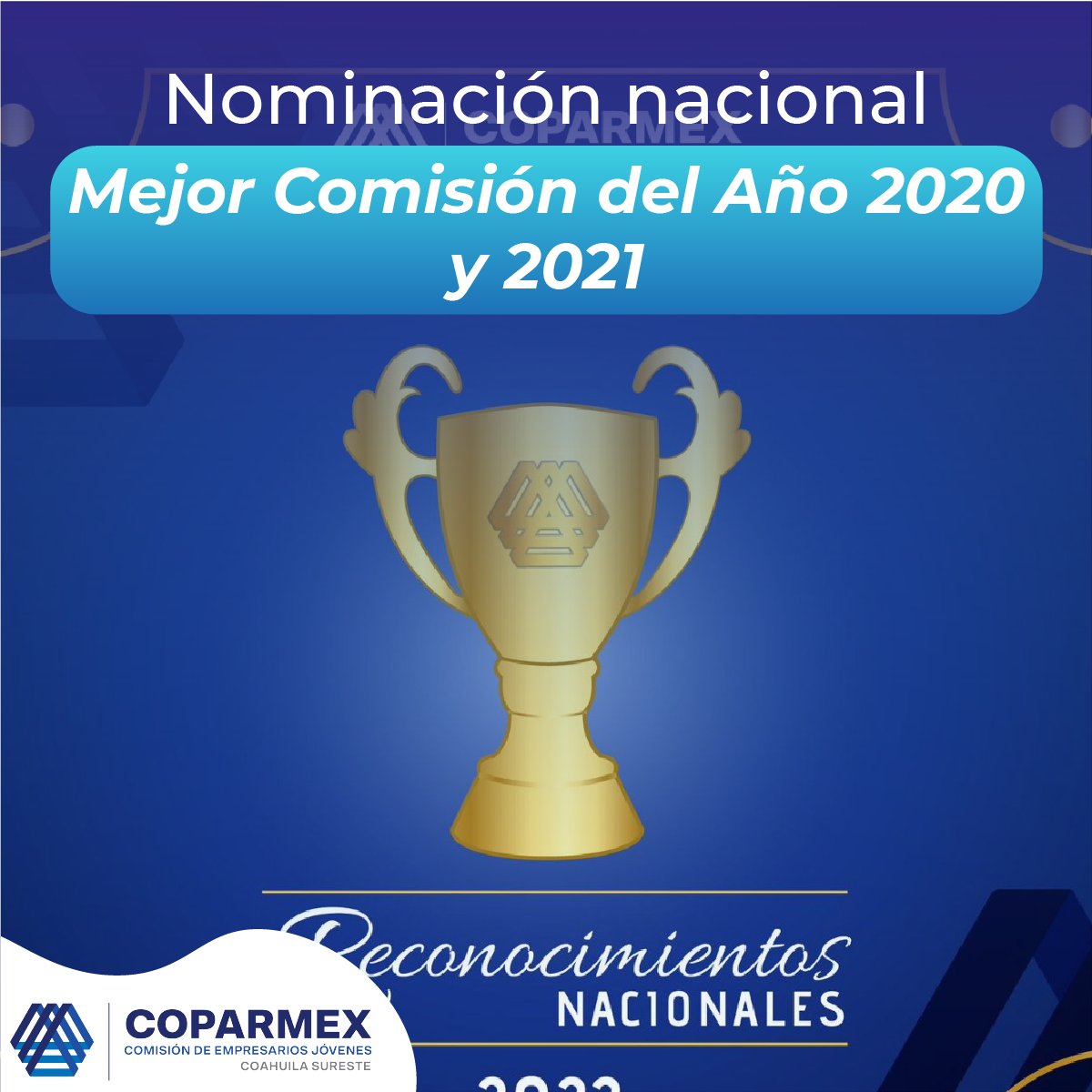 🏅 ¡ESTOS SON NUESTROS LOGOROS!

A nivel nacional tuvimos la nominación a Mejor Comisión del Año 2020 y 2021 en los Premios Nacionales de la Comisión Nacional de Empresarios Jóvenes y participamos de manera constante en las Juntas Nacionales. 

 #Coparmex #Saltillo