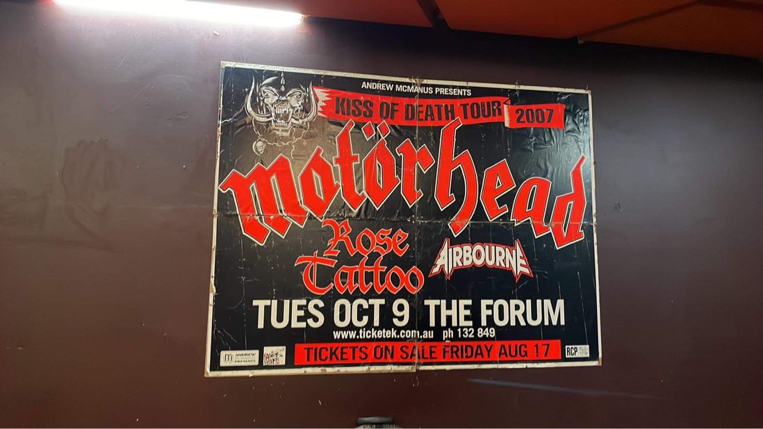 thethorazines's tweet photo. The huge poster in our rehearsal room is like spiritual guidance. I really miss Motörhead. https://t.co/jm4e0QUiDw