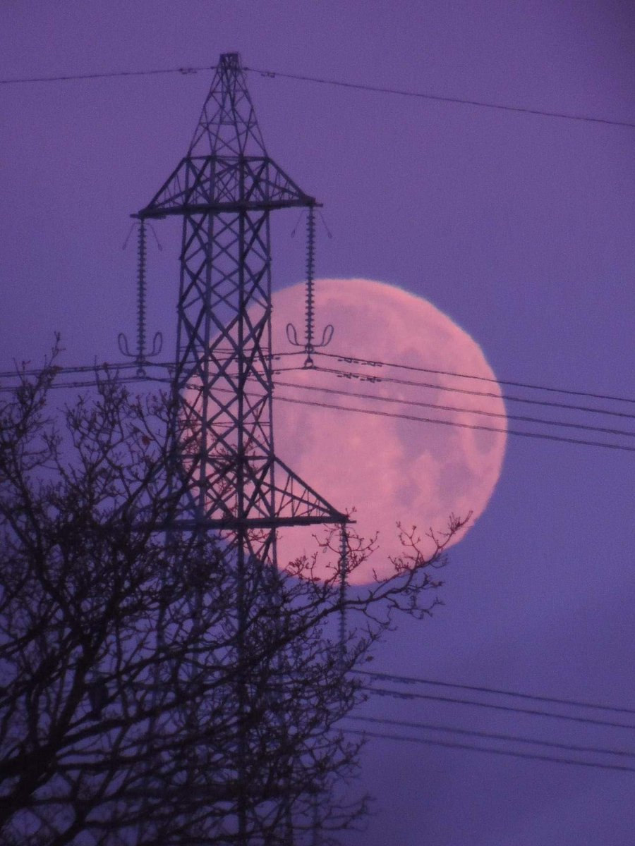 manhamonster's tweet photo. Moonset and sunrise on opposite sides of the road this morning
#sunrise
#moonset https://t.co/QQvZF3SxjC
