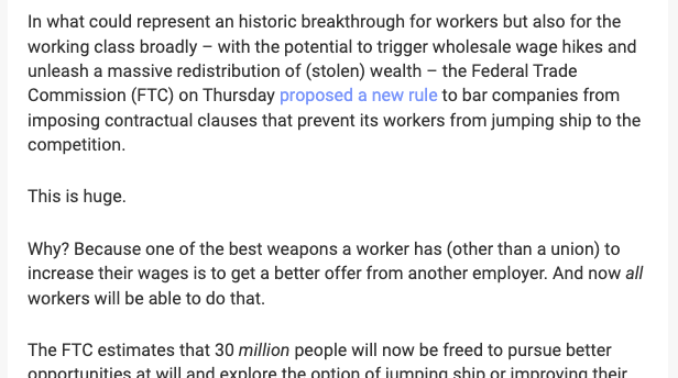 TYTArmy3's tweet photo. There's more in the news besides the fight over House Speaker. Today's Progress Report covers an FTC proposal that could mean $300B more pay for workers every year.
Find out more & subscribe to TYT's ProgRep for daily progressive news and inspiration.
https://t.co/8y3Ez2oIza https://t.co/8rxoyLFT9L