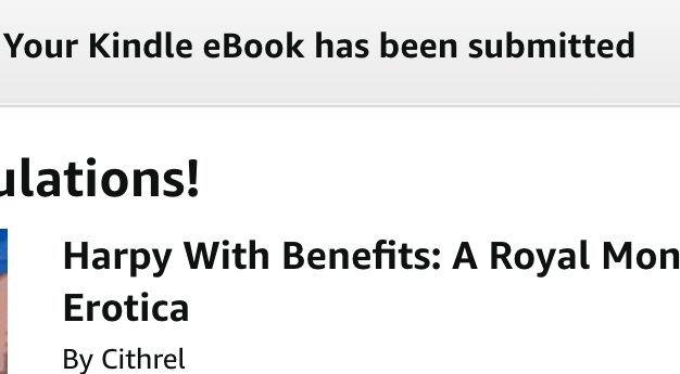cithrel's tweet image. Harpy With Benefits is coming soon!!!! (Assuming nothing unexpected happens during the review)

#monstergirls #harpy #erotica #WritingCommunity