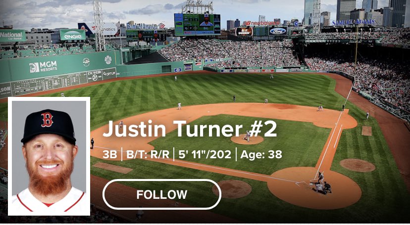 Tyler Milliken ⚾️ on X: Justin Turner is currently listed as #2 for the  Red Sox on his  page. He'd obviously be the first to  wear Xander Bogaerts' number since his