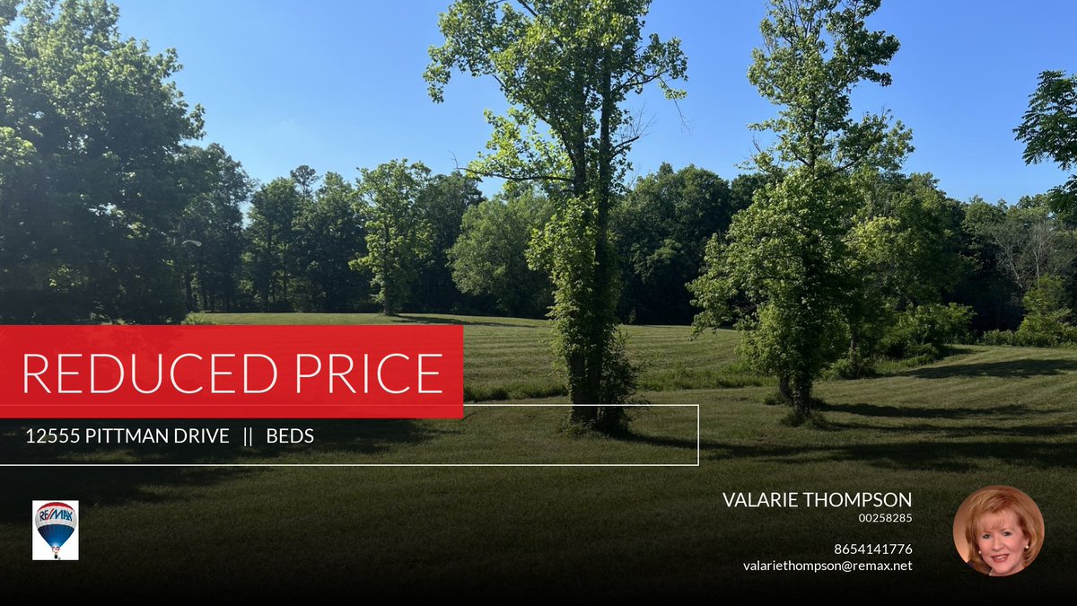ValThompson's tweet photo. 📍 Reduced Price 📍 This recently reduced home at 12555 Pittman Drive in Knoxville won't last long, so, don't wait to set up a showing! Reach out here or at 8654141776 for more information!

Valarie Thompson, MBA, REALTOR
ReMax Pre... https://t.co/mZtRp8Dujc https://t.co/LQjdG0A4py