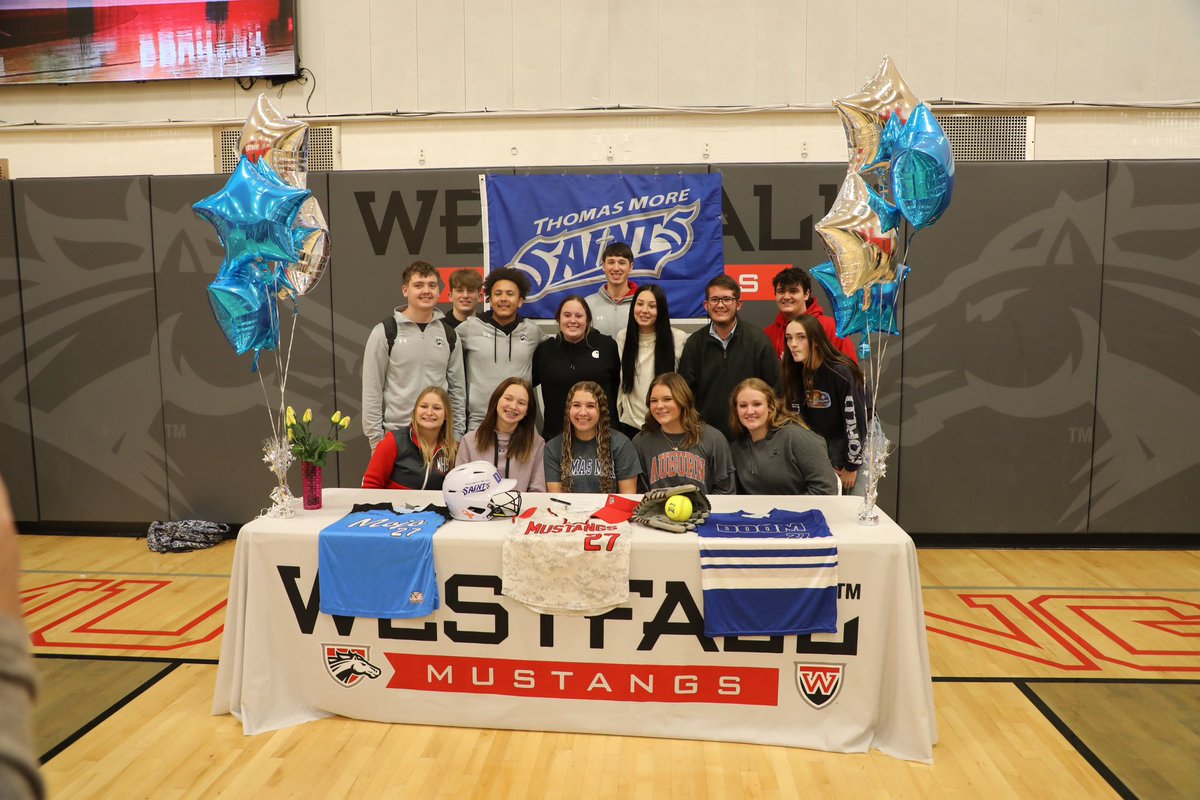 Unreal and proud moment today signing my NLI to play at my new home <a href="/TMU_Softball/">Thomas More University Softball</a>! Thank you to my family, school and coaches for supporting me. I will keep grinding every day to be at my best for my teammates. Go Saints! <a href="/CoachJeffHill/">OHIO OUTLAWS PREMIER- HILL</a> <a href="/Westfallsoftba3/">Westfall softball</a>