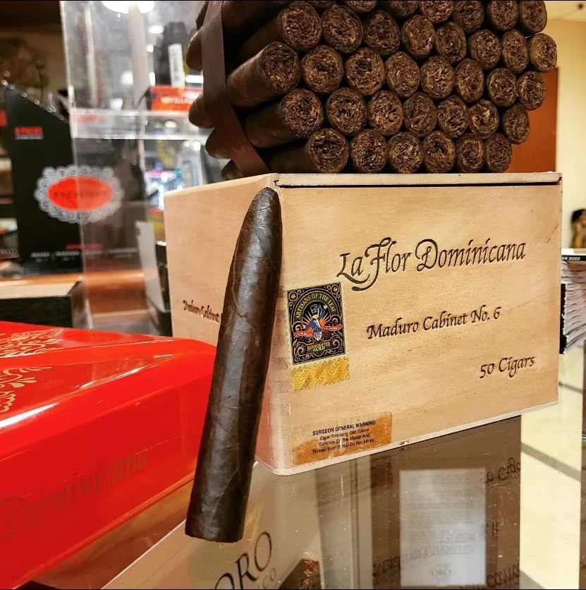 Both sizes of the limited production La Flor Dominicana Cabinet Maduro are back here in the store. An incredibly dark, oily Connecticut Broadleaf wrapper on these Dominican #cigars. Singles and cabinets are available. ss1.us/a/2ZsU24L9