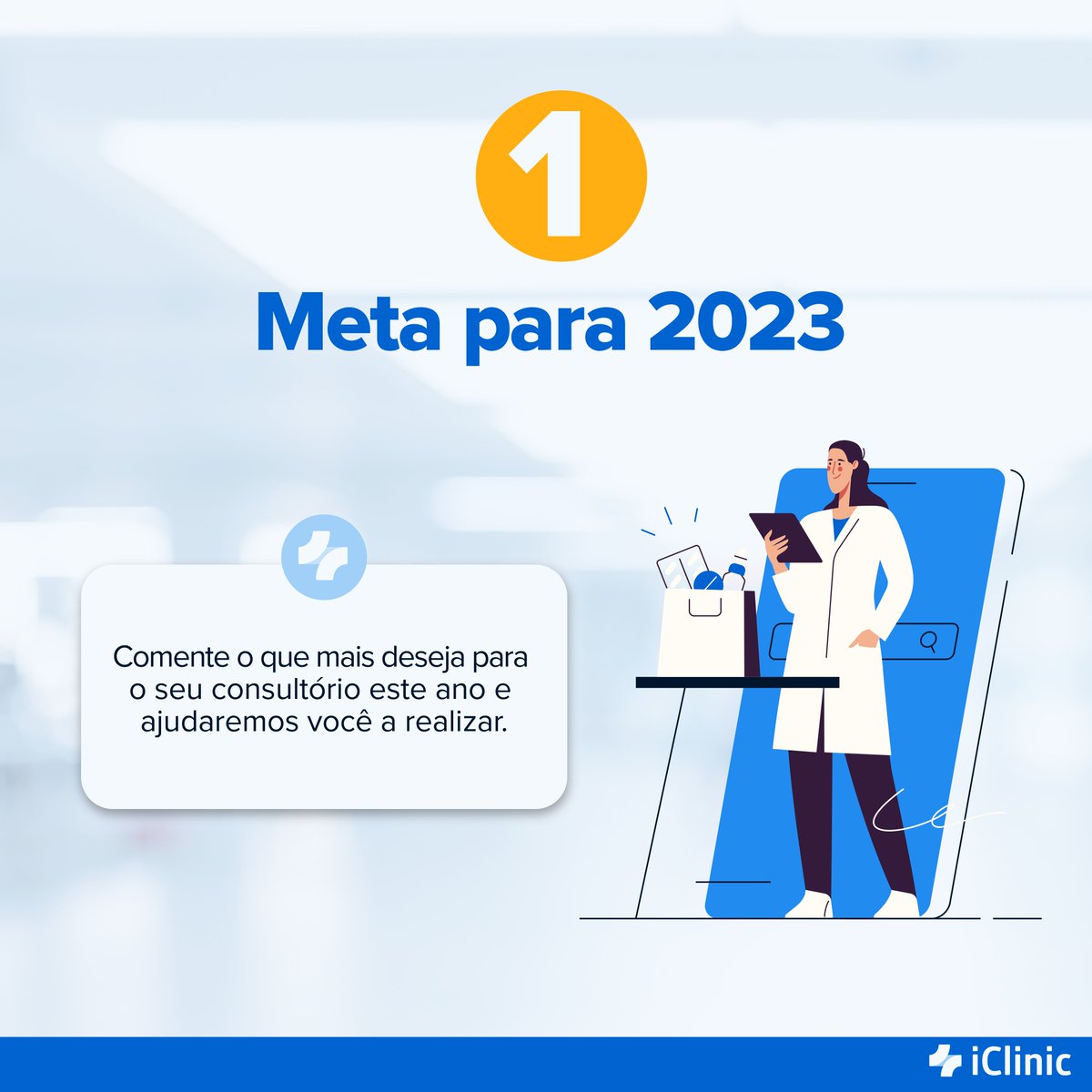 iclinicapp's tweet photo. Começar o ano e se encher de metas é mais comum do que imaginamos, mas nem sempre conseguimos cumprir todas. Porém, queremos propor algo novo: 1 META PARA 2023!

Comente algo que deseja realizar em sua clínica ou consultório e nós ajudaremos a realizar. https://t.co/YAq60Y71Qp