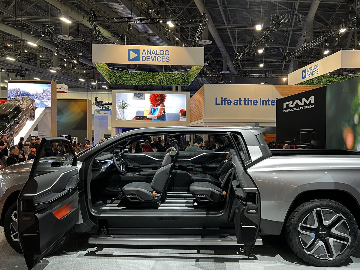 mikeheidl's tweet photo. @DisruptorStocks Their brand is known now as RAM, formerly Chrysler Dodge RAM. Stellantis is the automaker of the RAM brand. This new EV concept was beautiful in person. It’ll be cool to see a 1/2 ton version of it in production in 2024 #CES https://t.co/pm53C1l9oE
