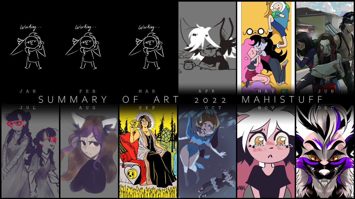 MahiStuff's tweet photo. Drawing is getting harder and harder #artsummary2022 #summaryofart2022  #summaryofart https://t.co/7WMPxpvROl