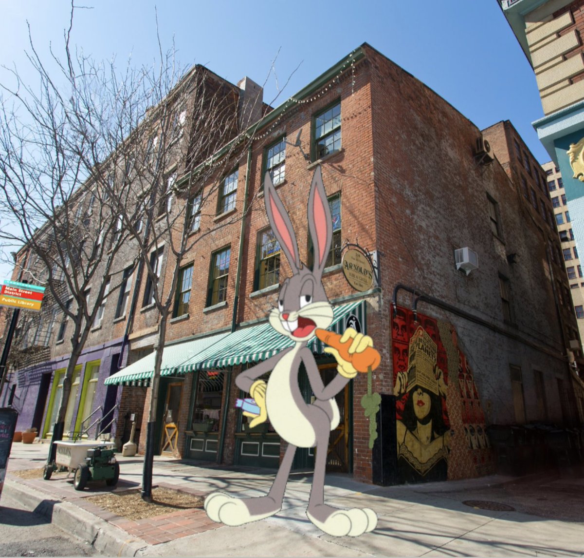 Big News! Arnold's will be closed from January 16 - February 21! We aren't really allowed to give specifics but a certain famous rabbit's employers have rented Arnold's out for 6 weeks for a major motion picture! Regular hours next week but for the bar and live music only.