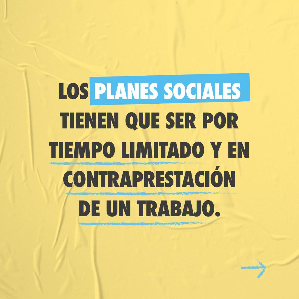 delatorrej's tweet photo. No podemos seguir dándole plata a la gente por no hacer nada. El que recibe un plan debe trabajar y capacitarse. Hay que poner orden. https://t.co/MIH14Nl9Tb