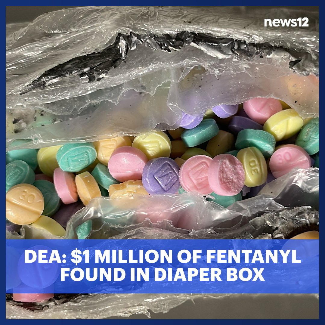 News12BX's tweet photo. FENTANYL DRUG BUST: Authorities say they seized over $1 million worth of fentanyl that was found inside a diaper box in the Bronx. https://t.co/9xUU4PqwoF https://t.co/zVx5p8qeGI