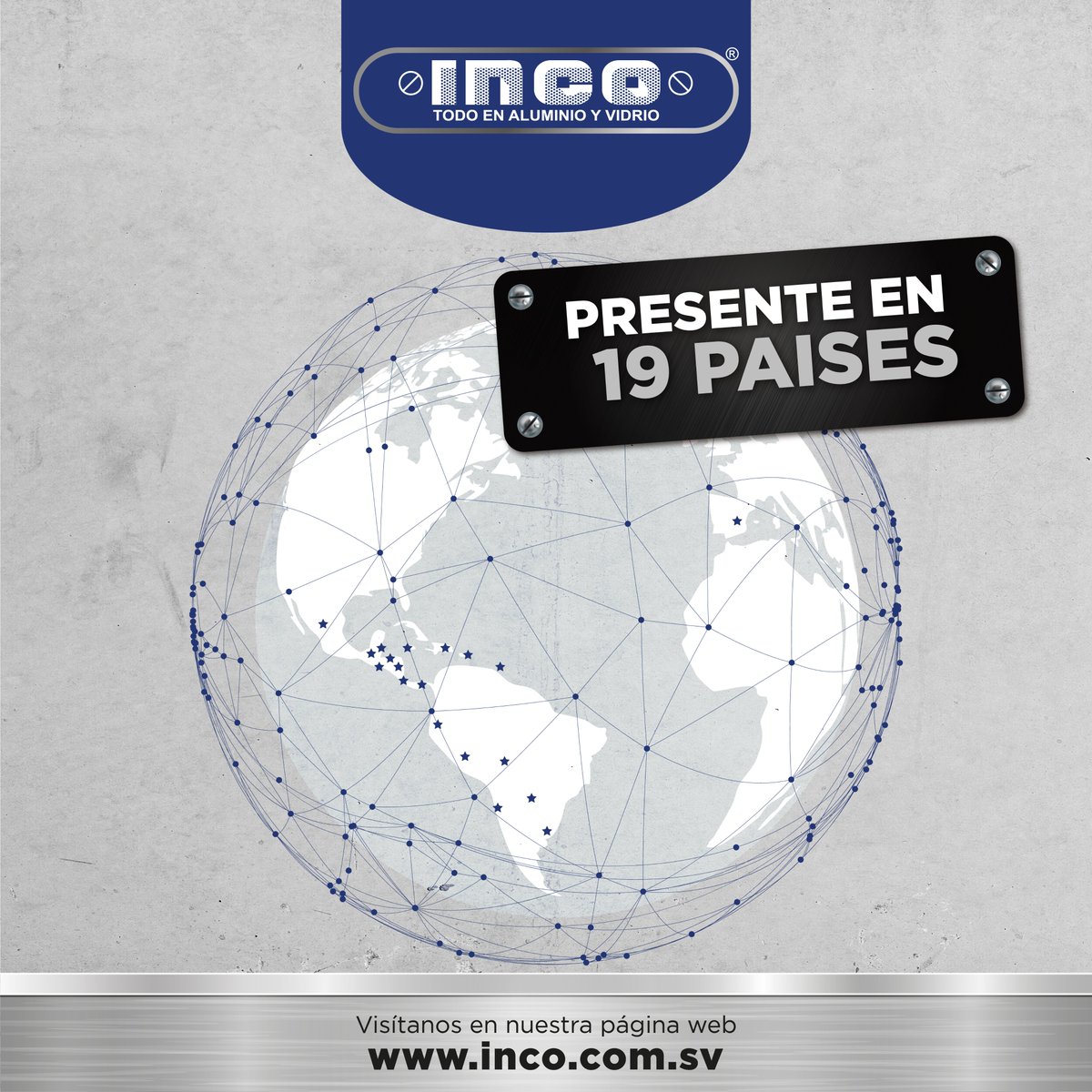INCOcomsv's tweet photo. Con presencia en más de 19 países.
INCO, Excelencia y calidad 100% Salvadoreños.
#inco #vidriotemplado #vidrioyaluminio #vidrio #aluminio #escaleras #escalerasinco #sucursales #puertas #ventanas #espejos #bañosmodernos #pasamanos https://t.co/x1Hkjr9Ykb