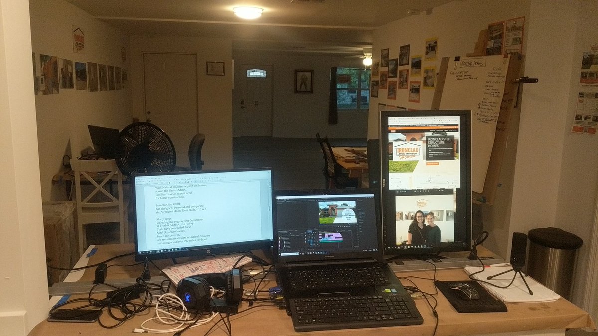 Past year I have talked the talk about #propertytokenization on $RVN #RAVENCOIN probably more effective to demonstrate it by becoming a home builder. Working late on a Friday from my counter top desk in the proof of concept home. I owe my passion for this to <a href="/BrikBC/">BRIKbc</a> Follow Him!