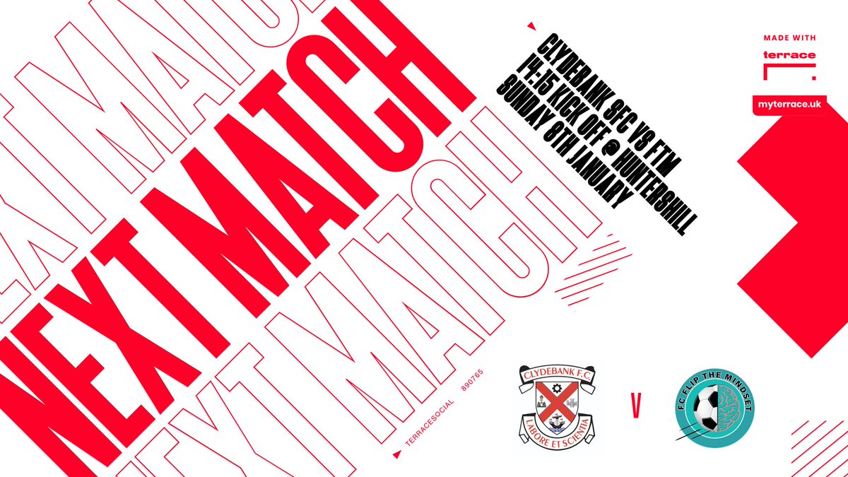 Change of details for Sundays game against <a href="/FTM_Fc/">Fc Flip The Mindset</a> in the Champions Cup.

We now kick off at 14:15 at Huntershill.