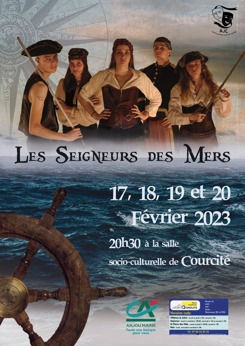 asso_AJC's tweet photo. Au milieu des océans, toutes les générations de pirates s'affrontent depuis la nuit des temps afin de retrouver le Trésor Légendaire. La course est lancée à bord de leur navire, entre trahisons et quête de l'or, les pirates ne seront pas au bout de leurs surprises. 🏴‍☠️ https://t.co/vQrVF5FCfo
