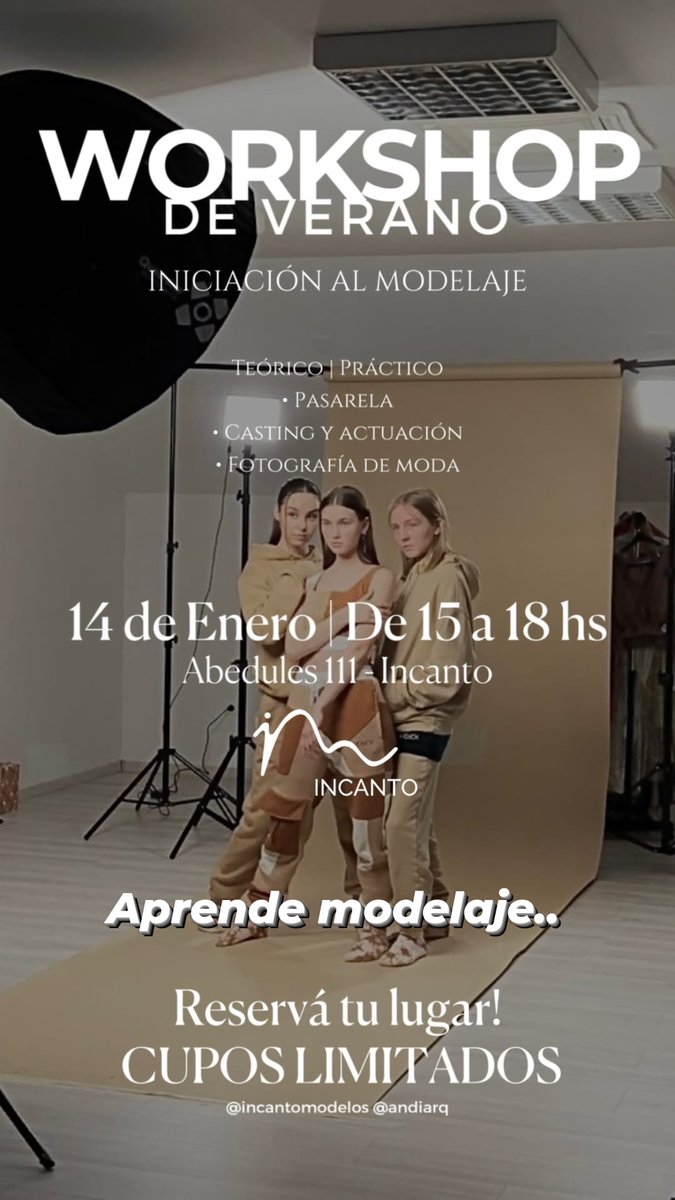 evan_ar's tweet photo. Cursos de modelos..  en Enero tenemos un wprkshop de 15 a 18hs el día 14 de enero. Sumate https://t.co/TvqSHOGvPu