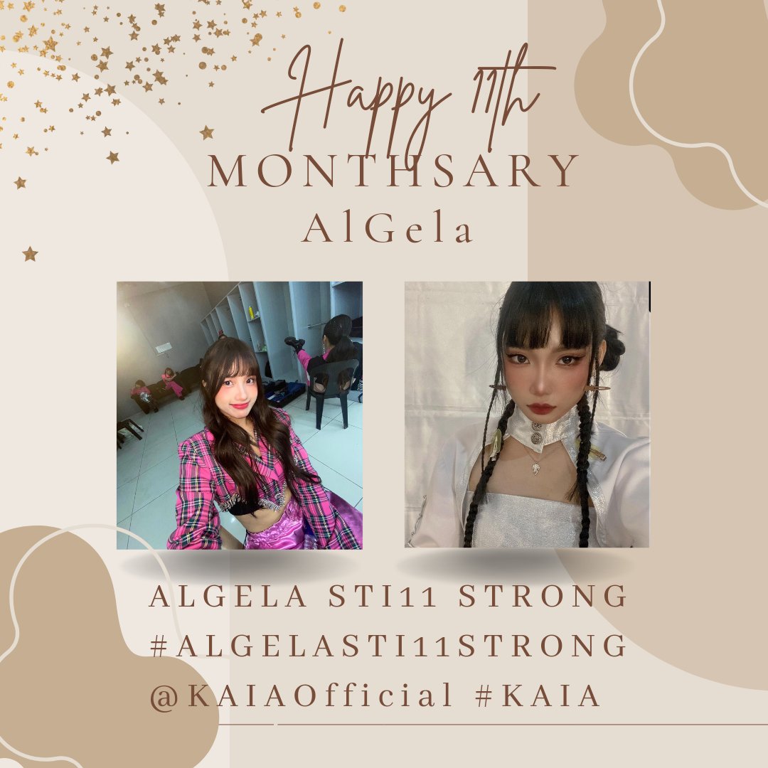 ALGELAXY BEAROARS ๐น (@algelaofficial) on Twitter photo We can't believe that we've reached this far, thanks to all stars and also to #AlGela for staying with us. May we start this year stronger and braver than ever. Happy 11th monthsary!๐ซ
AlGela Sti11 Strong
#AlGelaSti11Strong
<a href="/KAIAOfficialPH/">KAIA Official</a> #KAIA We can't believe that we've reached this far, thanks to all stars and also to #AlGela for staying with us. May we start this year stronger and braver than ever. Happy 11th monthsary!๐ซ
AlGela Sti11 Strong
#AlGelaSti11Strong
<a href="/KAIAOfficialPH/">KAIA Official</a> #KAIA