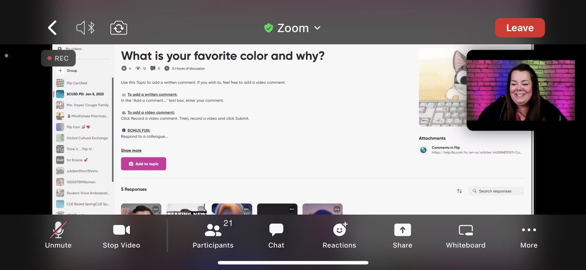 Jyoung1219's tweet image. It was so great to have the fabulous @annkozma723 join the district’s Innovation Specialist meeting to share about @MicrosoftFlip. It’s always wonderful to hear from Ann and get inspired by her knowledge and spirit. #tosachat