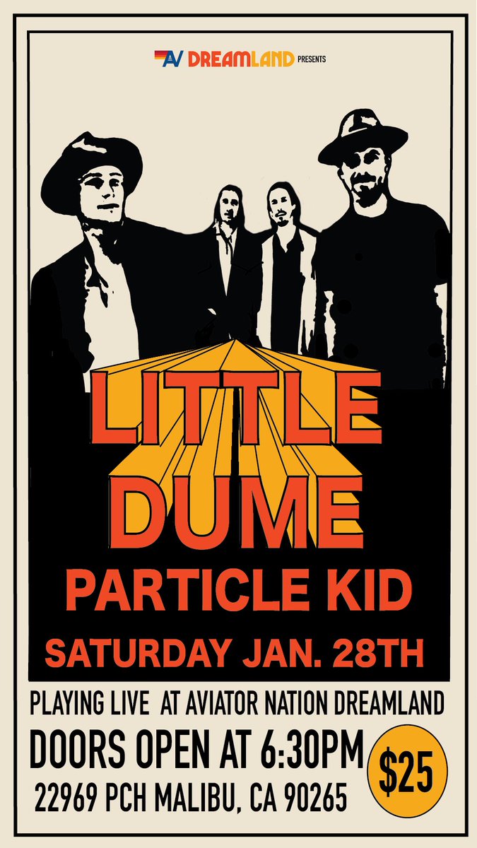 First show of the year Jan 28 ! Excited to send it in our home town with <a href="/AviatorNation/">Aviator Nation</a> 

Tickets: tixr.com/groups/dreamla…